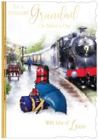 Father's Day Card - Grandad - Steam Train - Out of the Blue