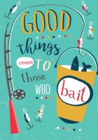 Birthday Card - Male - Fishing Bait - Jolly Good Ling Design