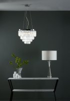 Fame 5 Light Pendant Polished Chrome Glass