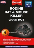 Rentokil Rodine Rat And Mouse Killer - Grain Bait 4 Sachet