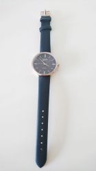 ETON Ladies Watch Leather Strap Navy Blue & Rose Gold - 3313L-B