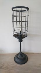 Rustic Distressed Metal LED Lamp Candle Set 