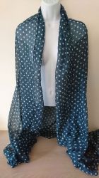 Blue Pokka Dot Scarf - Gift Envy