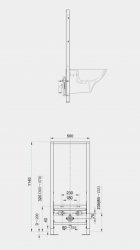 RAK Ecofix 114cm Height Concealed Bidet Support Frame With Adjustable Fittings