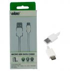 Vibe VI-11021 WHITE Compatible with Any Micro Charge and Sync USB Data Cable
