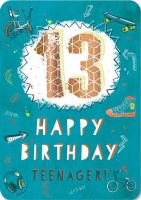 Birthday Card - 13th Teenager Bike - Ling Design