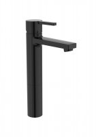 Roca Naia Titanium Black Smooth Bodied Extended Height Basin Mixer