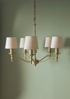 Laura Ashley Ludchurch 5 Light Armed Pendant Matt Antique Brass Fitting Only