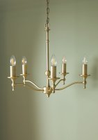 Laura Ashley Ludchurch 5 Light Armed Pendant Matt Antique Brass Fitting Only