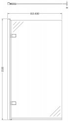 Bayswater Square Hinged Bath Screen