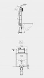 RAK Ecofix 8cm Slimline Hidden Cistern With Metal Frame For Wall Hung WC