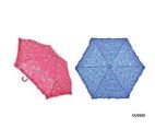 KS Brands UU0253 Ladies Fashion Crook Handle Supermini With Frill Edged Umbrella