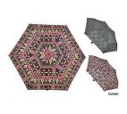 KS Brands UU0251 Ladies 3 Section Supermini Umbrella Assorted Aztec Rose Designs