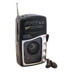 Lloytron N2201 Entertainer 2 Band DC Battery Portable Radio + Earphones - Black