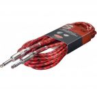Stagg SGC6VTRD S Series 6m Phone Plug Vintage Tweed Instrument Cable Red - New