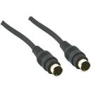Lloytron A477 1.5m S-Video Connector Cable Lead Plug 4 Pin New - Black