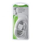 Lloytron A452 5m Home Office Telephone Line Socket Extension Lead Cable - White