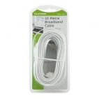 Lloytron A458 Broadband Modem Cable Lead RJ11 Phone Connector 10m Long White New