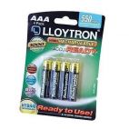 Lloytron B008 4 Pack Hybrid Rechargeable AAA Ready To Use Batteries 550mAh New