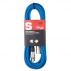 Stagg SMC6CBL High Quality Standard Microphone 6m Cable XLR Plug Blue - New