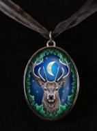 Lisa Parker Emperor Red Stag Picture Pendant