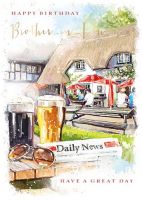 Birthday Card - Brother in Law - Pub Cheers - At Home Ling Design