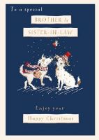 Christmas Card - Brother & Sister in Law - Scruffy Dog - Wilf Ling Design