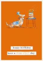 Birthday Card - Dog & Cake Paw-fect - Wilf & Alfie - Ling Design