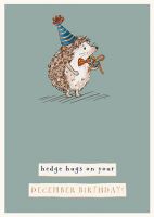 Birthday Card - December - Hedgehog Hugs - Wilf - Ling Design