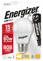 Energizer 7.3w LED Dimmable GLS ES Warm White (S9423 )