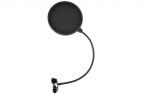 Citronic 188.002UK 6.5" Microphone Round Pop Screen with Standard Clamp - Black