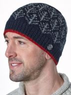 Pure Wool Spruce Beanie - Black and Red