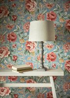 Laura Ashley Tate Table Lamp Distressed Grey and Polished Chrome Base Only