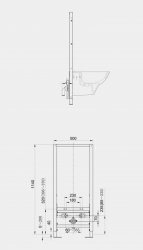 RAK Ecofix 8cm Concealed Bidet Support Frame With Adjustable Fittings