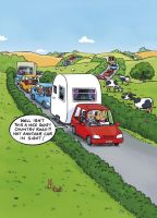 Birthday Card - Caravan Drive in the Country - Funny - Country Cards