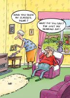 Birthday Card - In Trouble! Lost Glasses & Hearing Aid - Funny - Country Cards