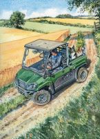 Birthday Card - Kawasaki Mule Gator Farm - Country Cards