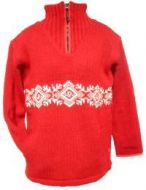 Fleece lined -frieze pull on - Red