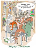 Christmas Card - Santa Sprout Juice - Funny - Gift Envy