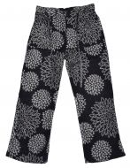 Soft blanket Trousers - Black Flower