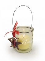 Christmas Jar Candle Holder with Handle