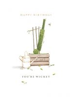 Birthday Card - You're Wicket Cricket - Gardener's Bothy Ling Design