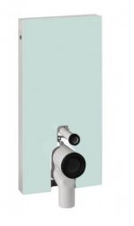 Geberit Monolith Mint Glass Sanitary Module for Floor Standing WC, 101cm, with Straight Connector