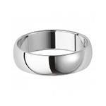 Silver D Shape Wedding Ring 6mm  X