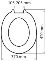 Euroshowers MDF Wood Effect Toilet Seat Antique Pine (Cedar)