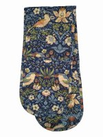 William Morris Navy Minor Strawberry Thief Double Oven Gloves