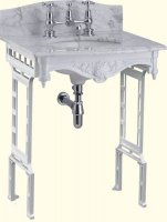 Burlington Georgian Margavine Marble Countertop and 65cm Basin with Wash Stand