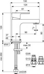 Ideal Standard Edge Single Lever Mini Basin Mixer