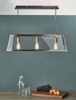 Academy 3 Light Bar Pendant Antique Copper