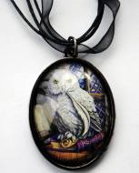 Lisa Parker Owl & Books Picture Pendant